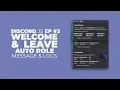 2021 Welcome Leave Messages Auto Member Role DiscordJS Tutorials EP 3