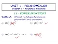 1 1 - Power Functions Characteristics