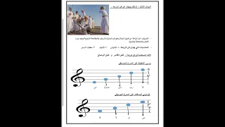 ملخص الموسيقى للصف الخامس الفصل الاول 