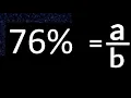 76 to fraction 76 percent to fraction convert percentage to fraction