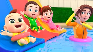 I Want to Swim Too! | Swimming Pool Fun with Little Friends | Lalafun Kids Songs