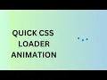Building a Simple CSS Loading Screen in 5 Minutes
