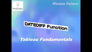 DateDiff Function - Tableau Fundamentals