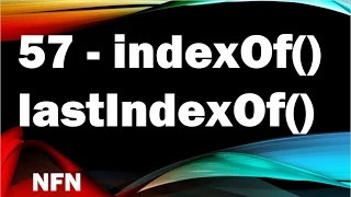 java tutorials urdu NFN 57 indexOf lastIndexOf