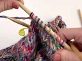 Working with DPN Double Pointed Needles in the crown of a knitted hat