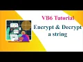 Encrypt and decrypt a string using vb6 sample code project with source code visaual basic 6 sample