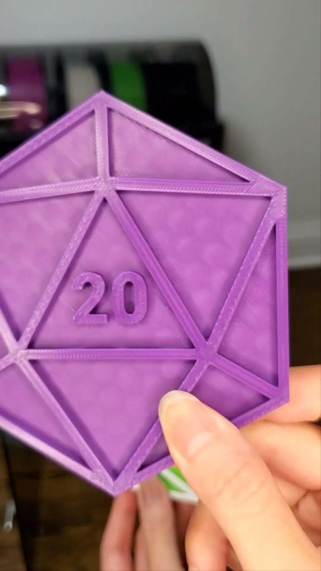 Multi-color d20 coaster