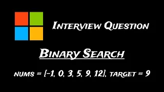 Binary Search - LeetCode 704