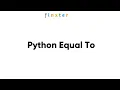 Python Equal To Operator Deep Dive