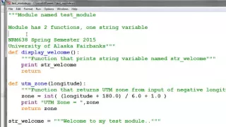 Python Module Functions