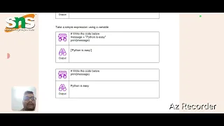 PYTHON Preliminary Concepts in Python SNS INSTITUTIONS