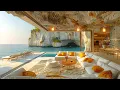 Download Lagu Seaside Jazz 🎵 Smooth Jazz Bossa Nova | Outdoor Coffee Shop Ambience with Ocean Waves for Relaxation