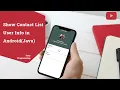 Show contacts information in android Java ChatApp Part 8