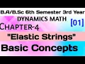 Elastic Strings Chapter 4 Dynamics Math For B Sc 6th Semester 3rd Year Basic Concepts