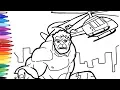 Hulk Destroys Helicopter Coloring Pages Superheroes Coloring Book Marvel Avengers