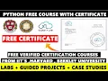Python Free Online Certification Course for Beginners Python Certificate Guided Projects Labs