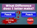 Peach and Poach One Letter