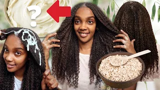 ماسك الشوفان للشعر الجاااف الضعيف ترطيب وتنعيم وتحديد تموجات الشعر الشعر الكيرلي 