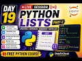 Day 19 LIVE Python Lists Operators Comparing Lists Membership Nested Lists