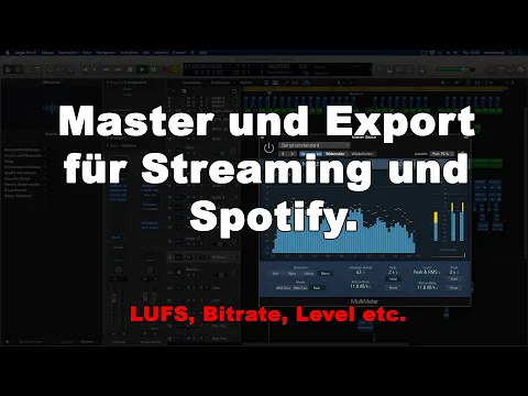 Download MP3 Song für Spotify fertig machen - Mix, Master und Export + LUFS