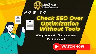 How to Check SEO Over Optimization Without Tools Keyword Overuse Tutorial