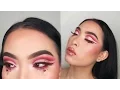 RED CUT CREASE and GLITTER TEARS Valentine s Day Tutorial