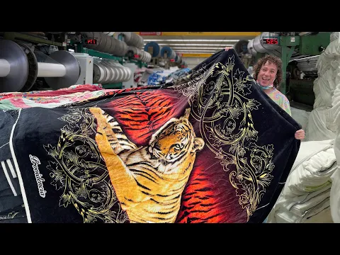 Download MP3 How do you make a tiger blanket? *IMPRESSIVE PROCESS* 😱 🐯