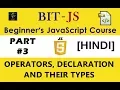 HINDI BIT-JS Beginner s JavaScript Course Part Operators and their Types