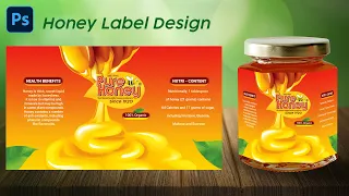 honey label design photoshop tutorial