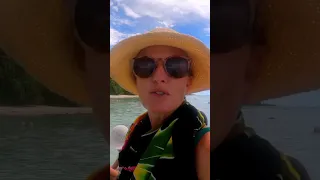 Explorer Mum looking at some fishing shacks 🫡 #sailingfamily #fisherman #remote