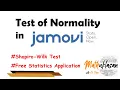 Normality Test Shapiro-Wilk Test Data Analysis in Jamovi