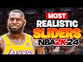 These Are The BEST Simulation Sliders Out Right Now NBA 2K24 Slider Set RELEASE