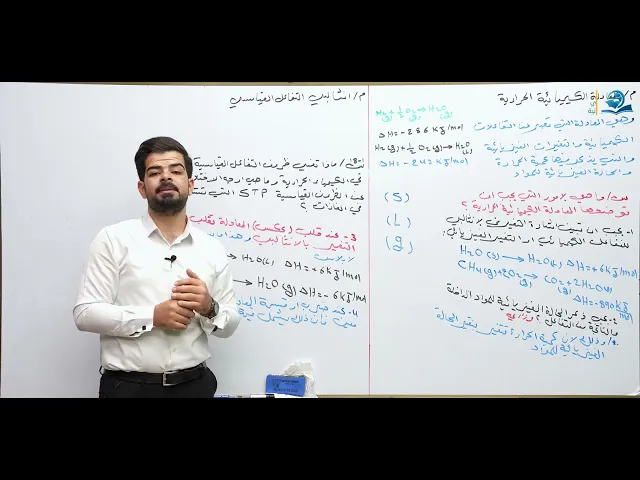 كيمياء السادس العلمي / الفصل الاول / المحاضرة (6) المعادلة الكيميائية الحرارية