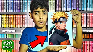 First Time Oil Pastel Se Naruto Ki Sketch Banai 😱 Only 20₹ || Naruto ki Drawing || 