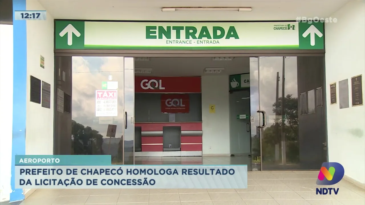 Aeroporto: Prefeito de Chapecó homologa resultado da licitação de concessão