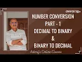 NUMBER CONVERSION PART 1 DECIMAL TO BINARY BINARY TO DECIMAL MALAYALAM