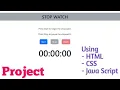 Stopwatch Skill Test Frontend Project-1 Using HTML CSS JavaScript