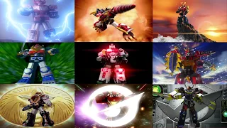 todas las transformaciones de los megazords primarios mighty morphin beast morphers