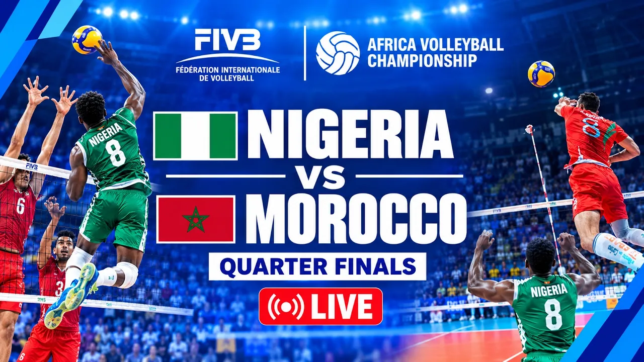 NIGERIA (NRG) VS MOROCCO(MAR)  MEN'S AFRICA NATIONS VOLLEYBALL CHAMPIONSHIP QUARTERFINALS 2026 FIVB