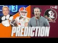 Florida State Seminoles at Clemson Tigers Prediction Mike Norvell Dabo Swinney