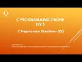 24 C Programming Preprocessor Directives Online Test with Interview FAQ Questions - Part 1