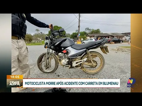 Motociclista morre em acidente com carreta na BR-470 em Blumenau