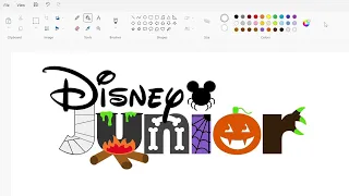how to draw the disney junior halloween logo using ms paint how to draw on your computer