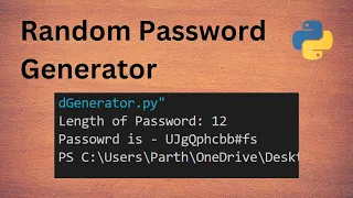 Generate Random Password using Python Explained in Hindi