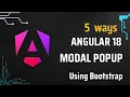 Angular 18 Modal Popup Using Bootstrap 5 Ways Angular Modal Popup