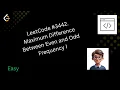 LeetCode 3442 Maximum Difference Between Even and Odd Frequency Java Solution Explained