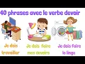 Apprendre 40 phrases avec le verbe devoir Apprendre a s exprimer en francais facilement