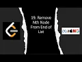 Remove Nth Node From End of List Linked List Python LeetCode 19 Single Pass