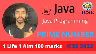 Prime Number in Java ICSE Computer Applications by Prateik Sharma