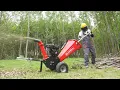 Demonstration of 4 inch DUCAR 212cc 7hp Gas Engine Powered Wood Chipper GS650